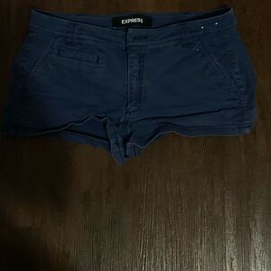 Express High Waist Dark Blue Women's Shorts